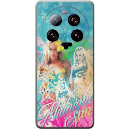 Kompatibelt Mobildeksel til Xiaomi 13 Ultra Eventyrverden med Steve, Creeper og dyr i fargerik blokkgrafikk