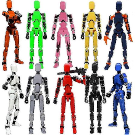 T13 Action Figur, robot Action Figur, t13 Action Figur 3D-printet Multi-leddet Bevægelig, 13 Action Figur Dummy, dekorationer til Action Figurer (