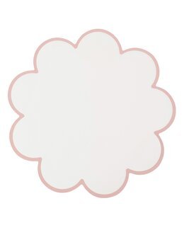 Bordstablett läderimitation Vanja rund Rosa - Redlunds