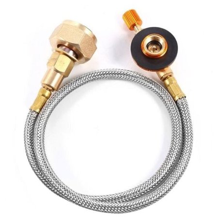 Camping Gas Stove Adapter, Light Home LPG Cylinder Gas Tank Adapter Hose för utomhuscampingspis