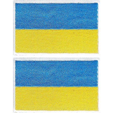 2 Pakke Ukraina Flaggmerker Ukraina Flagg Broderte Merker Ukrainske Flagg Militær Taktisk Merke For Klær Hatt Ryggsekker Pride Dekorasjoner
