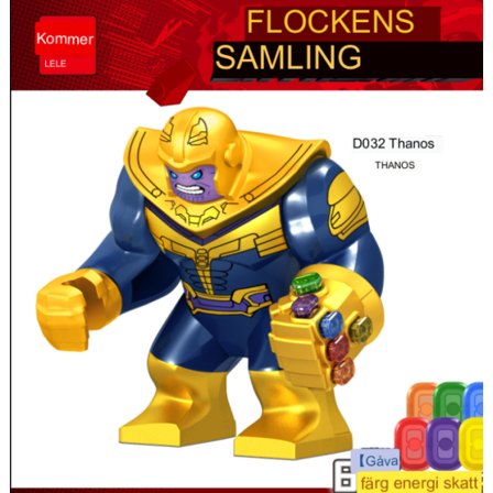 8 cm Thanos pedagogiska byggstenar gör det själv handgjorda leksaker