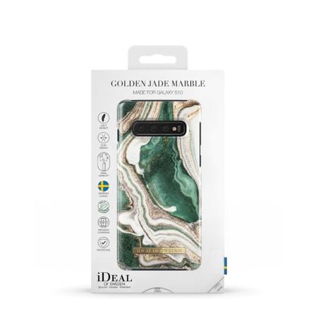 Printed Case Galaxy S10 Golden Jade Marble