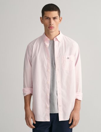 GANT Reg Classic Poplin Shirt - Pink - L