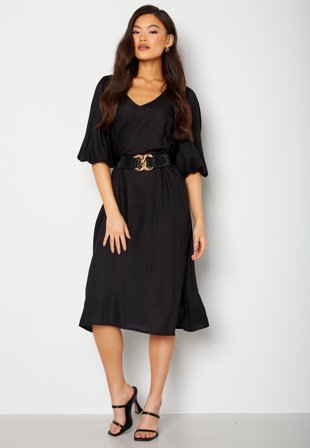 Happy Holly Pennee balloon sleeve dress Black Klær