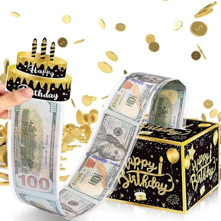 ING Pop-Up Eksplosjons Gaveeske, DIY Pengegaveideer, Morsom Pengeboks, Pengeboks med 30 Gjennomsiktige Poser, Overraskelse ved Trekking, Gaveeske for 