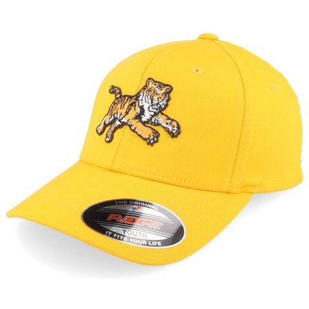 Kiddo Cap - Yellow flexfit Czapka Z Daszkiem - Kids Attacking Tiger Yellow Flexfit @ Hatstore
