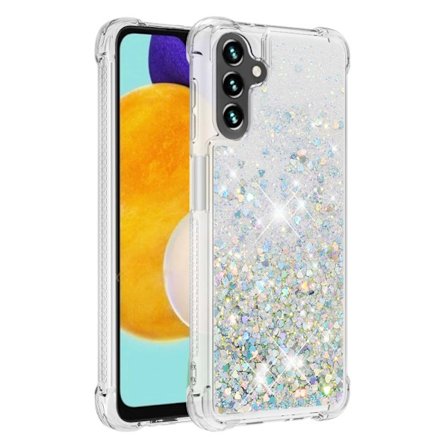 Glitter Bling TPU -kotelo Samsung Galaxy A13 - hopea