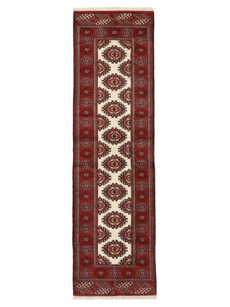 Orientalisk Turkaman 86X291 Hallmatta Mörkröd/Svart Ull, Persien