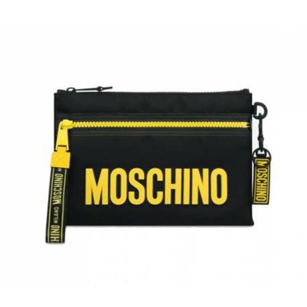 Moschino, Clutch Recycle Czarny, Mężczyzna, Rozmiar: ONE Size