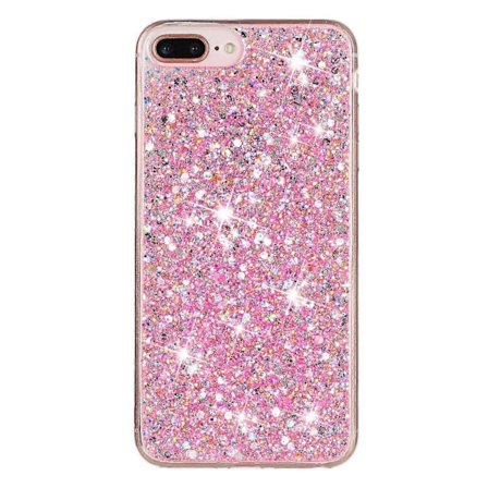 För iPhone 6 Plus/7 Plus/8 Plus 5,5 tum Glitterpulver Dekor Telefonskal Epoxi TPU Telefonfodral