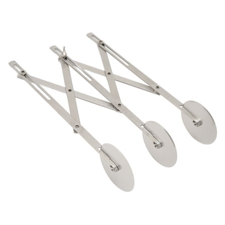 3-Hjulet Dej Cutter Rulle Rustfrit Stål Jævn Skæring Multi Rund Dej Cutter til Skæring Gennem Konditorvarer Dej Pizzaer