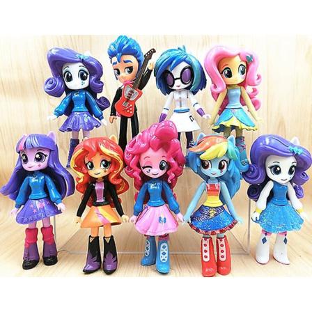 9 stk. My Little Pony Equestria Girls Mall Collection Mini Dolls