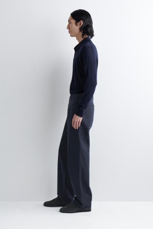 COS Men's Chino In Cotone A Gamba Dritta in Blu