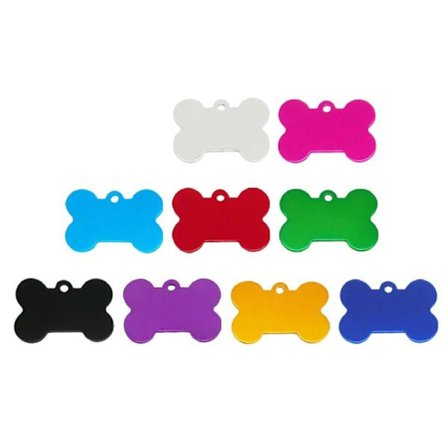 8 kpl koiran nimilaatta, henkilökohtainen koiran nimilaatta, tyhjä alumiininen koiranluun muotoinen tunnistelaatta, tyhjä alumiininen lemmikkieläinten