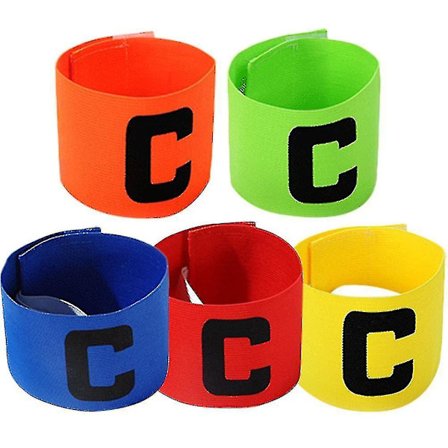 5 stk Fodbold Børn Kaptajns Armbånd Fodboldhold Armbånd C Kaptajns Armbånd Kaptajns Badge
