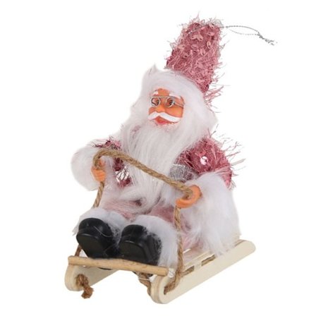 Sittende slede julenisse juledukkefigurer 4 4