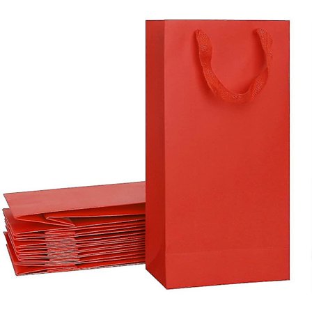 Pakke med 10 flaskeposer Tykke gaveposer Vingaveposer Naturlige vingaveposer