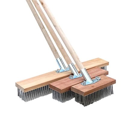 Metallinen Luuta 20 cm, Metalli (20 cm leveä ruostumattomasta teräksestä valmistettu metalliharja + rautaosat [ilman puukahvaa])*2kpl