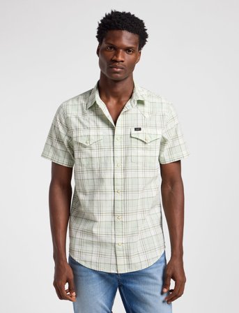 Lee Jeans Ss Western Shirt - Green - L