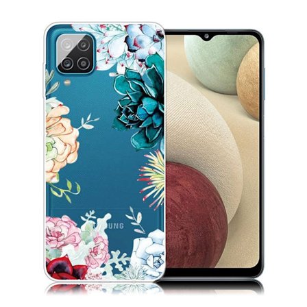 Deco Samsung Galaxy A12 5G etui - blomster