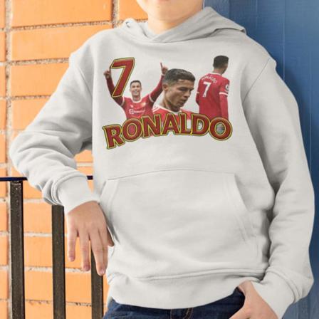 Ronaldo Hoodie Ash Hoodie palaa Manchester Unitediin Red 140cl 9-11 r
