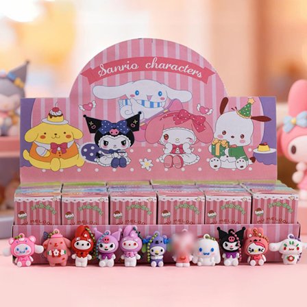 2026Anime Sanrio Hello Kitty Kuromi Nøkkelring Blindboks Leke For