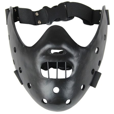 Halloween Mask Hannibal Lecter Mask Läskig Halloween Rollspel Realistisk Skräck Mördare Mask Halv Ansikte Huvudbonad Harts