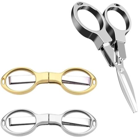 2 kpl Taittuvat Sakset Ruostumattomasta Teräksestä Valmistetut Sakset Lasin Muotoiset Mini Sakset Turvalliset Pienet Sakset Matkasakset Kalastussakset