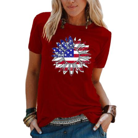 Kvinnor Independence Day T-shirt Kortärmad T-shirt