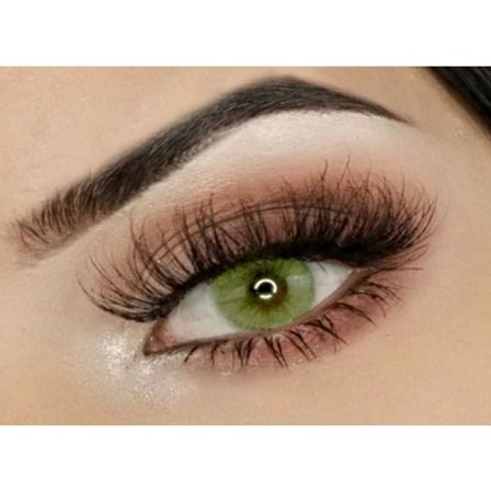 Ljusgrön - linser för bruna/mörka ögon. Med linsetui