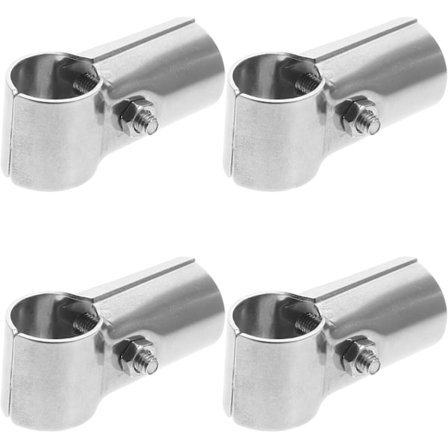 4 stk. Endeklemmer T-clips Mesh Hegn Endeskinne T-klemmer Rustfrit Stål Hegnsklemmer med Skruer og Møtrikker til Hegn Hjemmebrug