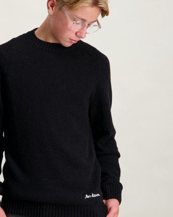 Les Deux Brad Roundneck Knit Noir Pulls Garçon - Kids Brand Store