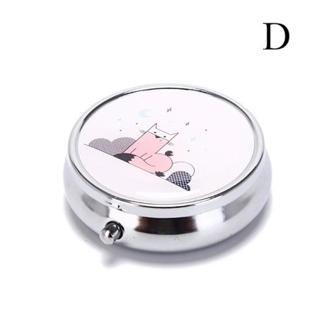 1 st Medicin Organizer Portabel Metall Pillerask Kosmetisk Organizer Behållare Vikbar Pillerfodral Metall Pillerdelare