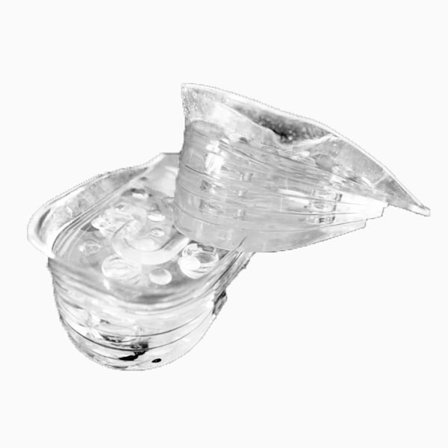 5 lager växande hälkudde innersula skor transparent gel innersula halkfri hälkudde män halv gel hälkudde(1 par)