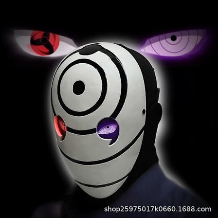 Lysende Sharingan Cosplay Rekvisitter Obito Hjelm Maske_Billige Gaver 2