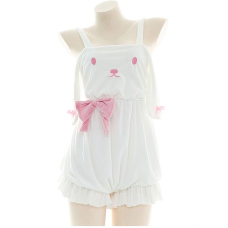 Söpö Bunny Girl Body Back Cross Strap Bunny Suit Bunny Anime Cosplay-asu naisten tytöille Erotic Bunny Outfit