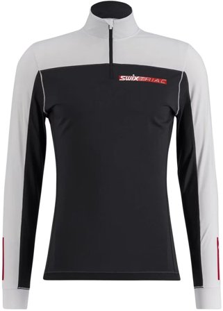 Swix Triac Dry Long Sleeve M Black/Bright White