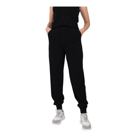 Roberto Collina, F20063 Jogging gekookte wol Zwart, Dames, Maat:S