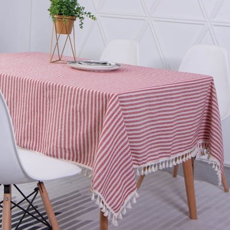 Rouge - Duk med fransar i bomull och lin, tvättbar