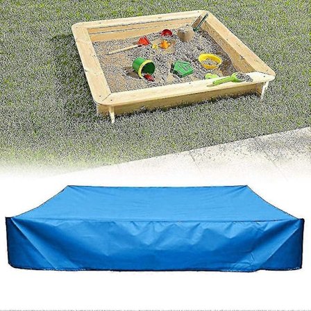 Sandkasse Trekk Firkantet med Snøring, Oxford Stoff Sandkasse Kalesje Vanntett Sandkassebasseng Trekk Anti UV Sandkasse Beskyttelsestrekk
