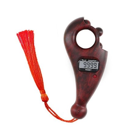 Roterende bønneperler med LED Digital counter Bærbar Finger Motbønn Islamsk Muslim Eid Gaver A