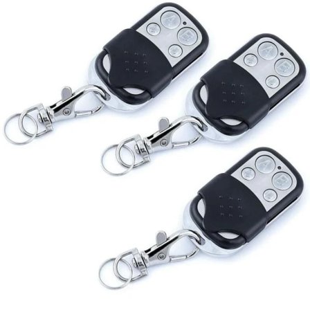 Trådløs garageports- og persiennecontroller med 4 knapper, metal, 3 stk.[YJD]