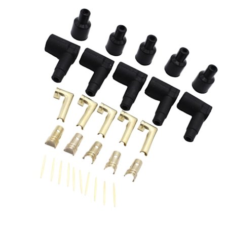 Motor tændingssystem stik sæt messing stifter 90 graders spole terminaler sæt