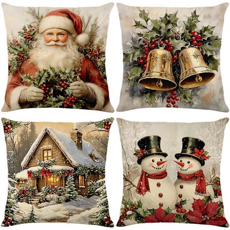 Joulutyynyliina yöpöydän tyyny sohvan tyyny neliosainen setti 45*45cm