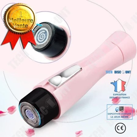 Elektrisk epilator - Tech Discount - Vandtæt IPX7 - Trådløs - Vaskbar hoved - Rosa