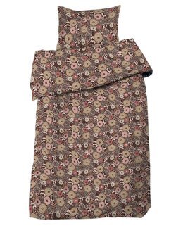 Sengetøj Solveig retroblomster 2-delt Brun