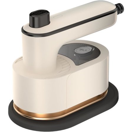 Strykjärn, stapelbar klädångare, portabelt strykjärn, mini strykningsmaskin, beige