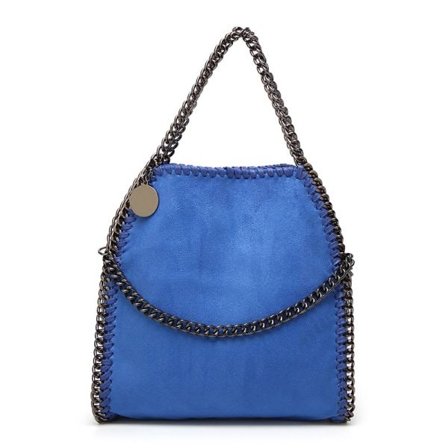 Dam Crossbody Väskor Mode Axelväska Kedjeväska Mode Portabel Kedja Vävd Handväska blå blue-max