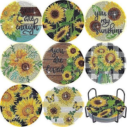 Solros diamant underlägg konst målning underlägg kit